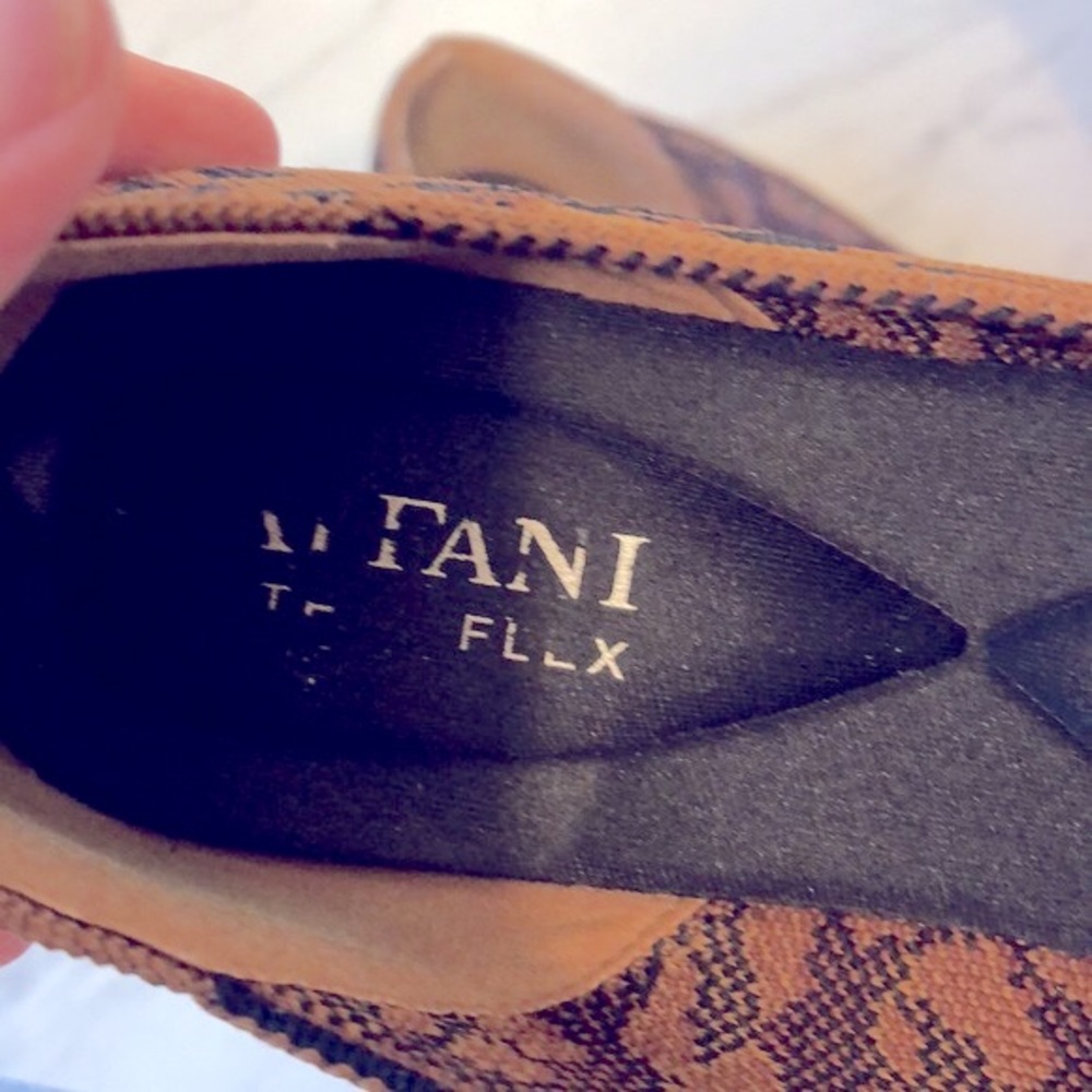 ALFANI-Golden Brown & Black Animal Print Slip On Loafers-Size 7 - Picture 5 of 10